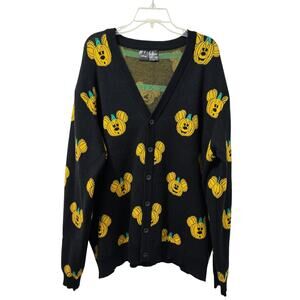 Cakeworthy Adult 2XL Disney Mickey Mouse Halloween Pumpkin Cardigan Sweater